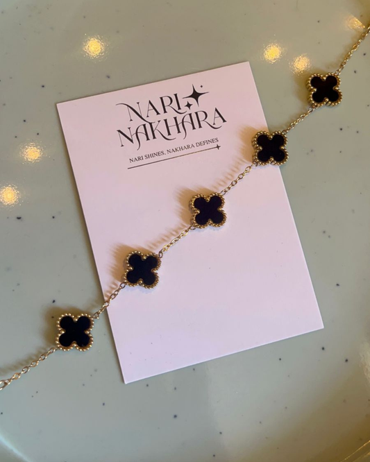 Midnight Clover Bracelet